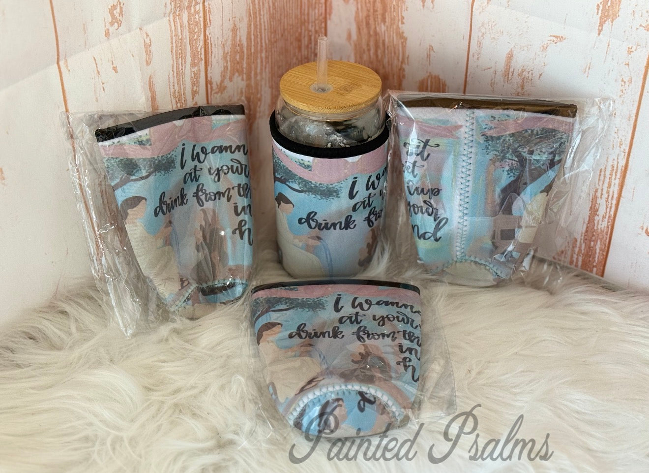 I wanna sit at your feet drink from the cup in your hand- iced coffee koozie