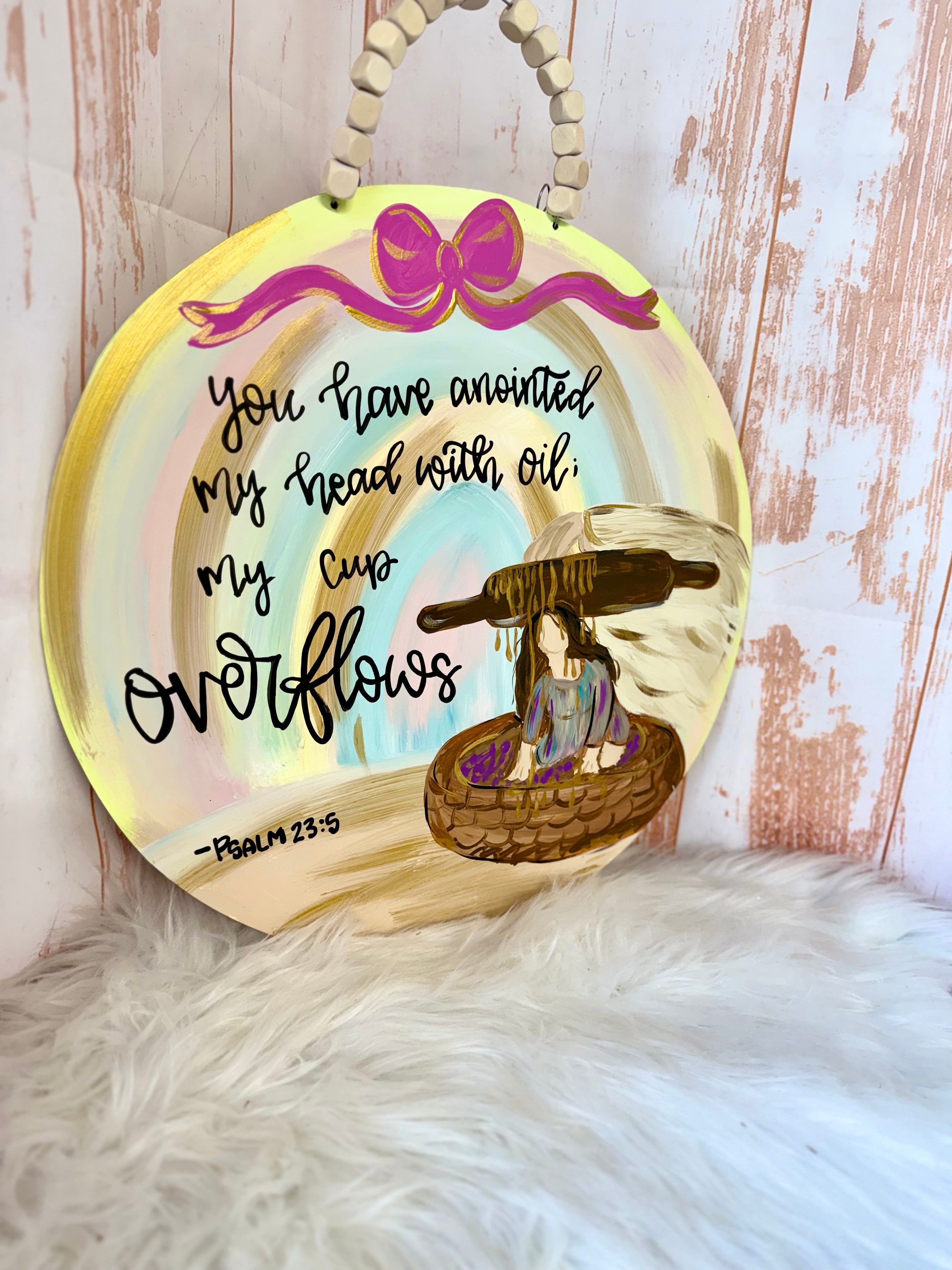My cup overflows-Door hanger