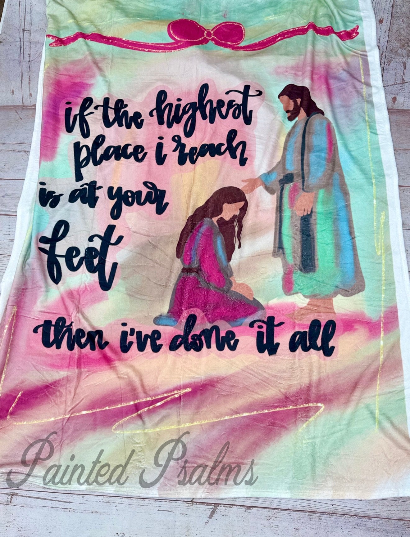 If the highest place I reach is at your feet fuzzy blanket