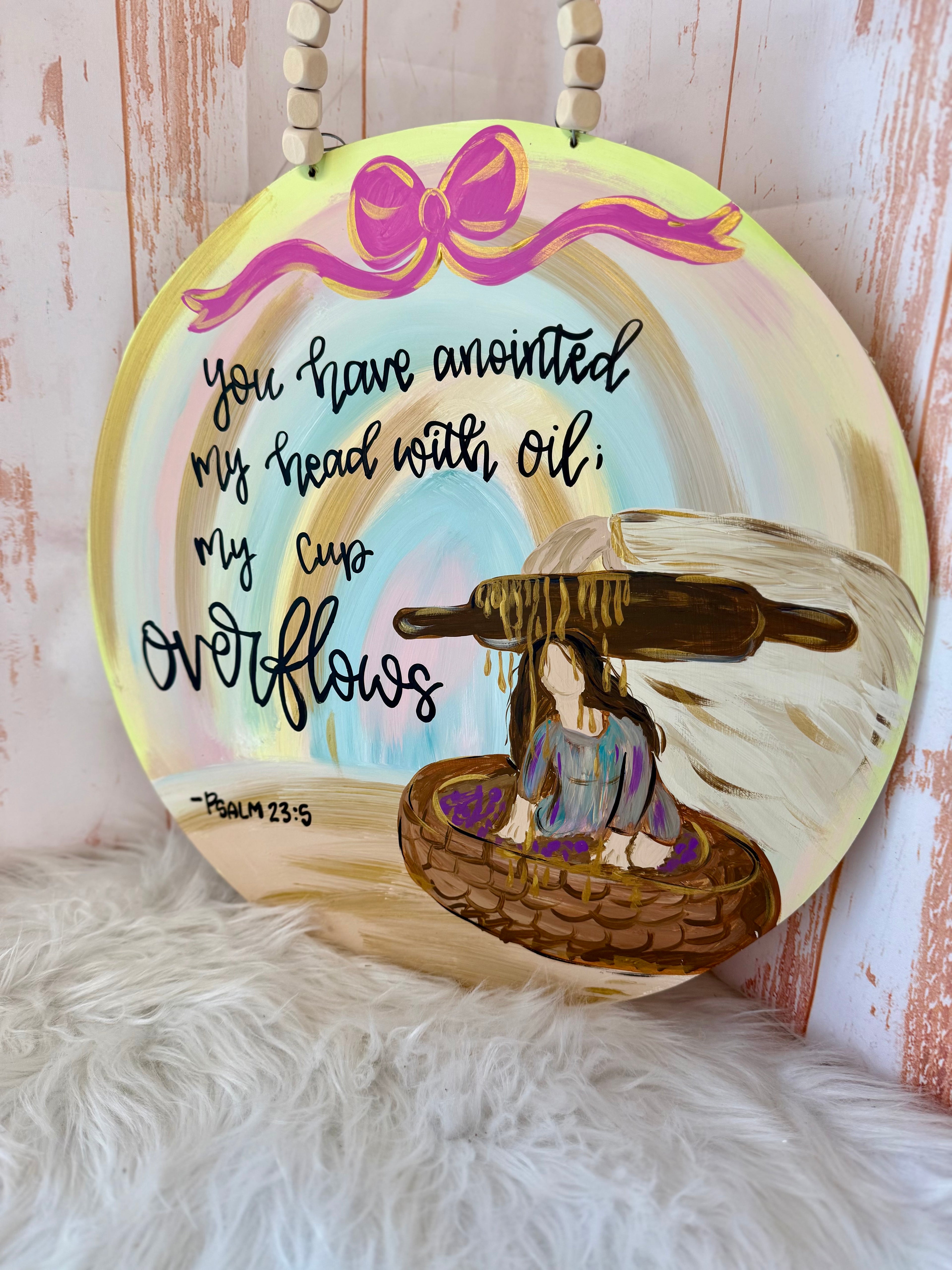 My cup overflows-Door hanger